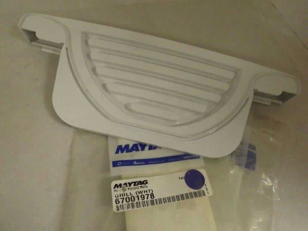 MAYTAG WHIRLPOOL REFRIGERATOR 67001978 WHITE GRILL NEW MAYTAG WHIRLPOOL REFRIGERATOR 67001978 WHITE GRILL NEW